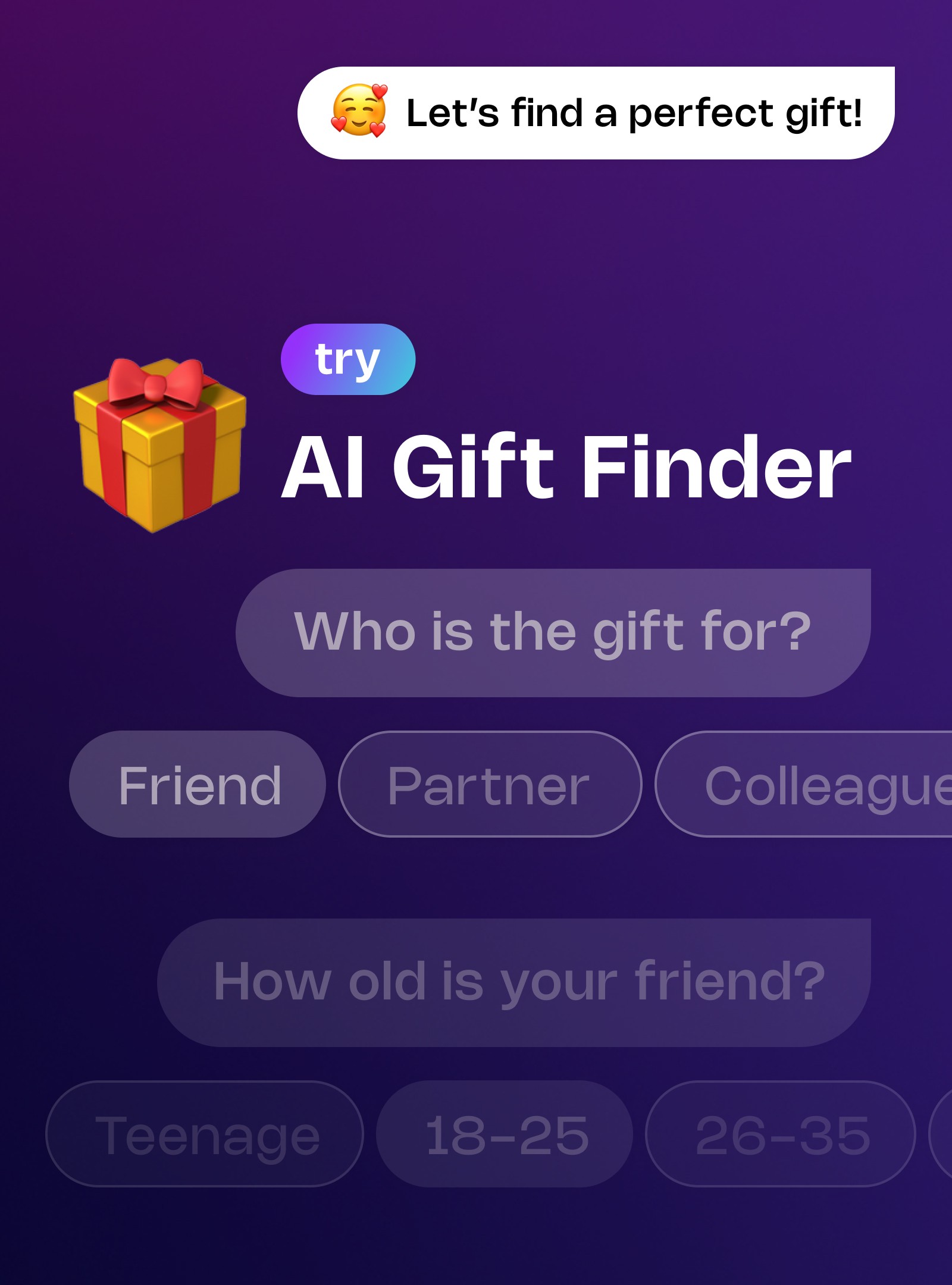 ai gift finder slide